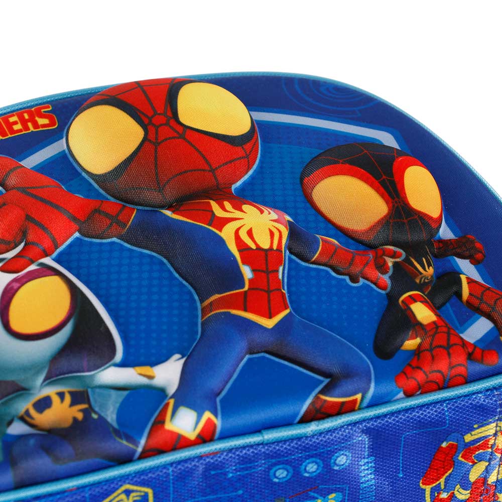 Marvel Spiderman Spinners-Bolsa Portamerienda 3D, Azul - Imagen 5
