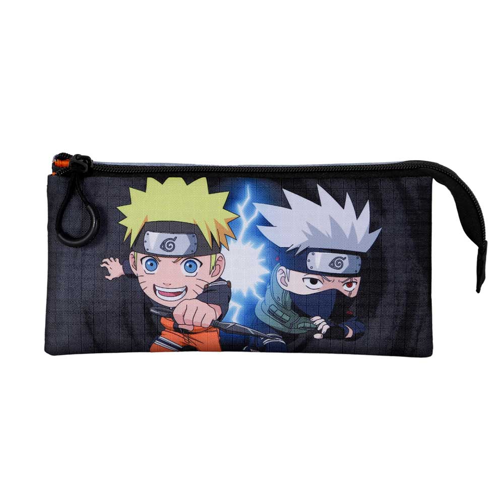 Naruto Kid-Estuche Portatodo Triple, Gris - Imagen 3