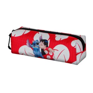 Disney Lilo y Stitch Kiss-Estuche Portatodo Cuadrado FAN 2.2, Rojo