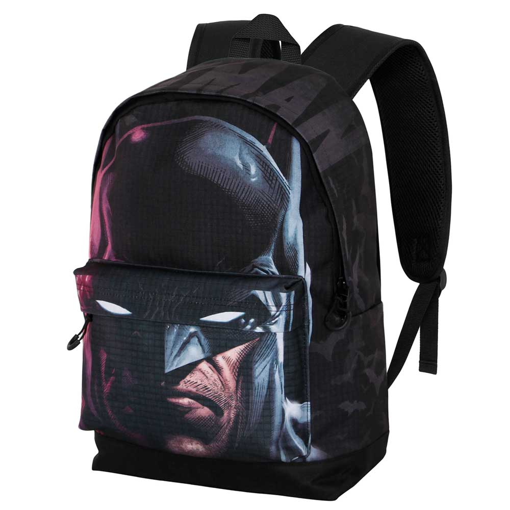DC Comics Batman Face-Mochila HS FAN 2.2, Negro - Imagen 2