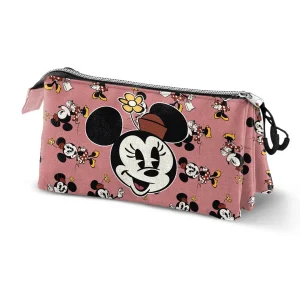 Disney Minnie Mouse Aqua-Estuche Portatodo Triple, Rosa