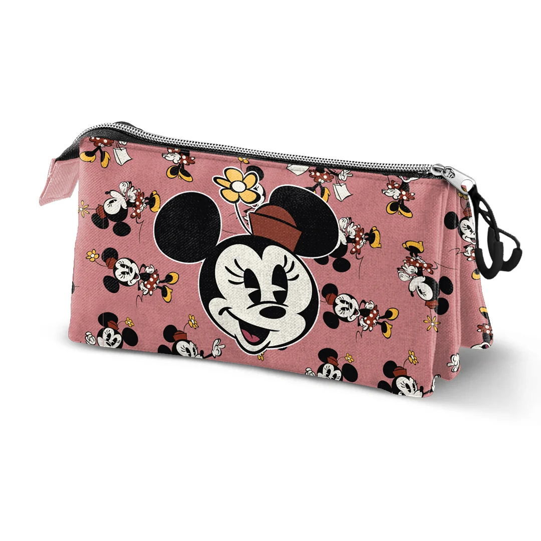 Disney Minnie Mouse Aqua-Estuche Portatodo Triple, Rosa - Imagen 2