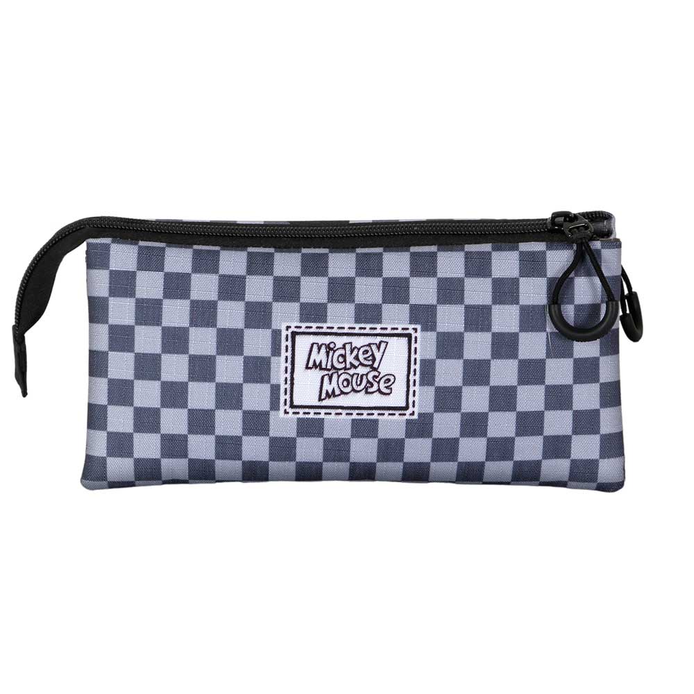Disney Mickey Mouse Move-Estuche Portatodo Triple, Gris - Imagen 4