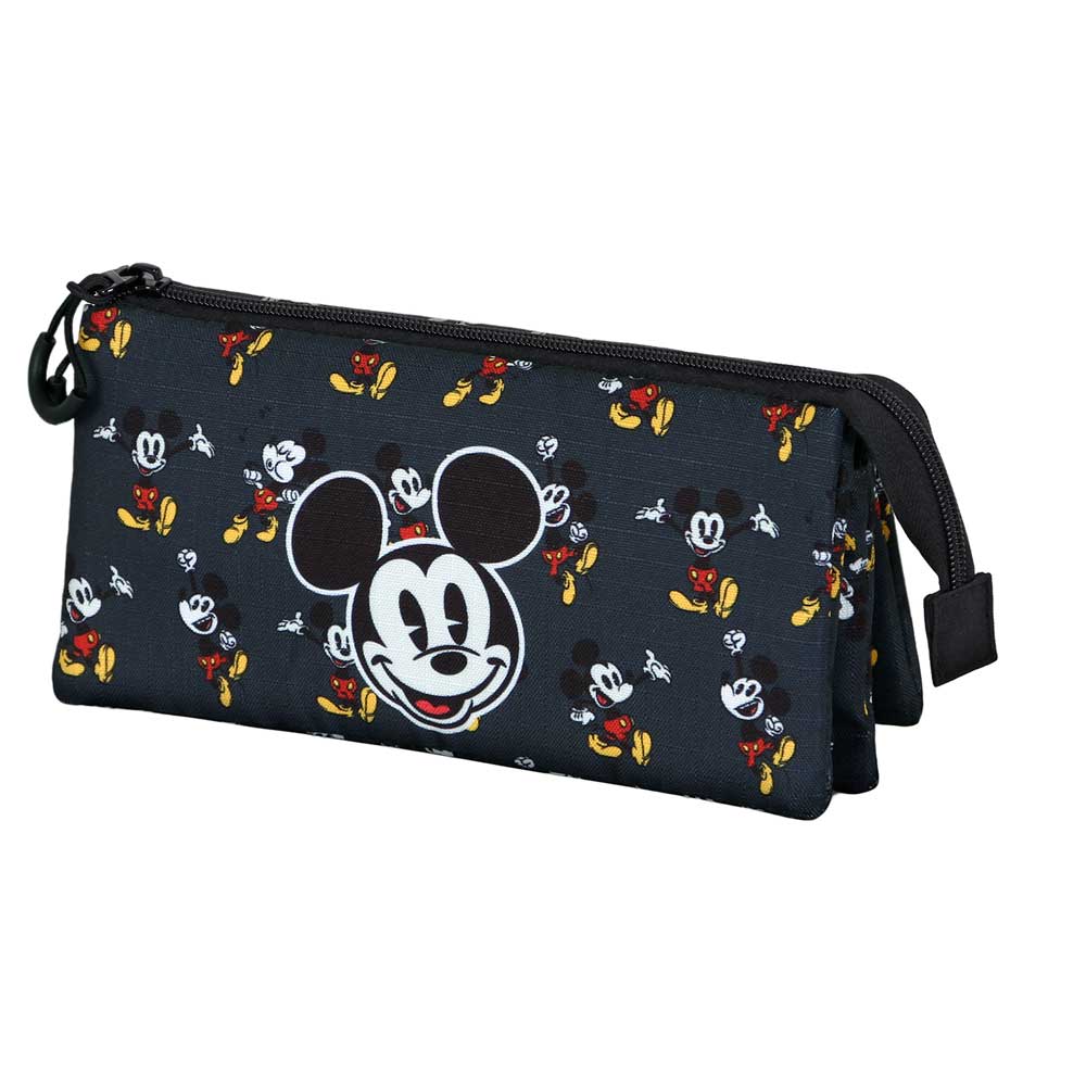Disney Mickey Mouse Looks-Estuche Portatodo Triple, Negro - Imagen 2