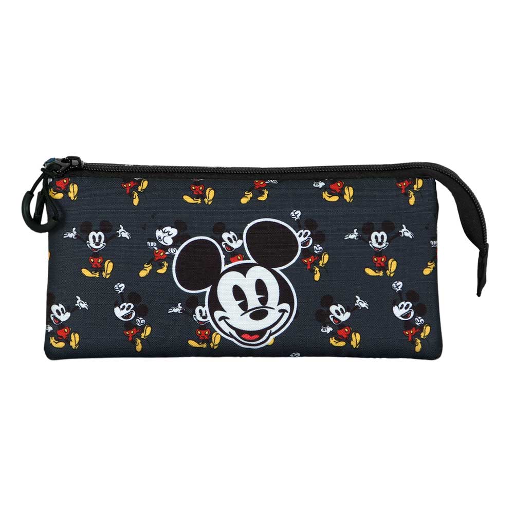Disney Mickey Mouse Looks-Estuche Portatodo Triple, Negro - Imagen 3