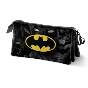 DC Comics Batman Caped-Estuche Portatodo Triple, Negro