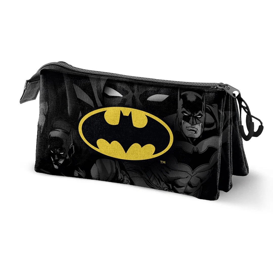 DC Comics Batman Caped-Estuche Portatodo Triple, Negro - Imagen 2