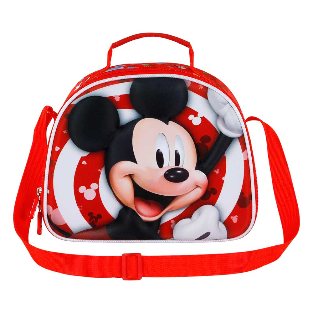 Disney Mickey Mouse Twirl-Bolsa Portamerienda 3D, Rojo - Imagen 3