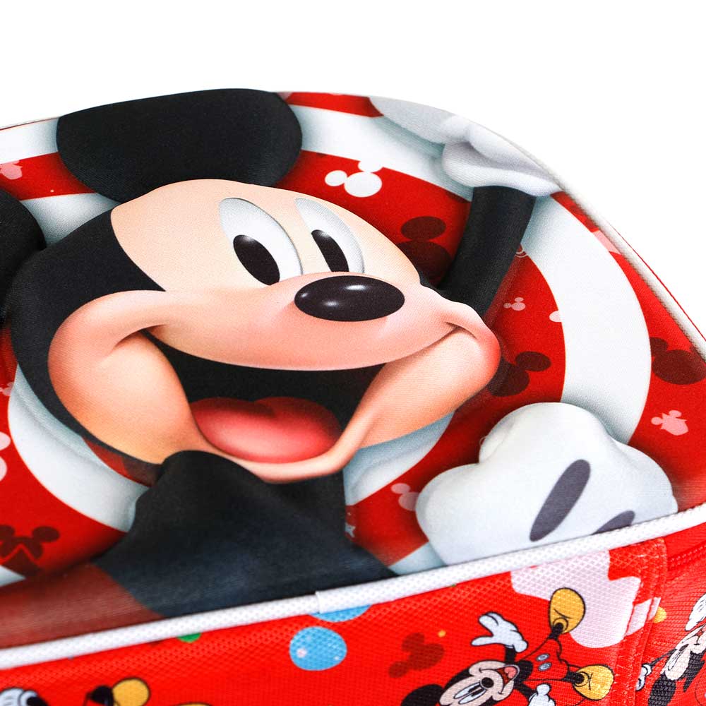 Disney Mickey Mouse Twirl-Bolsa Portamerienda 3D, Rojo - Imagen 5