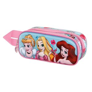 Disney Princesas Adorable-Estuche Portatodo 3D Doble, Azul