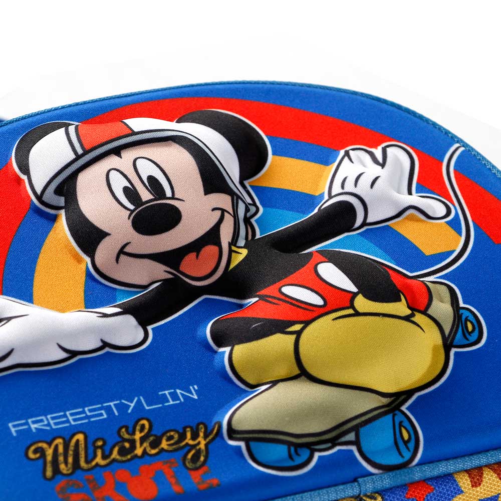 Disney Mickey Mouse Freestyle-Bolsa Portamerienda 3D, Azul - Imagen 5