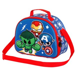 Marvel Los Vengadores Mini Heroes-Bolsa Portamerienda 3D, Multicolor