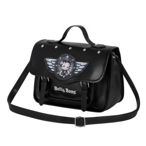 Betty Boop Motor Love-Bolso-Mochila Satchel, Negro
