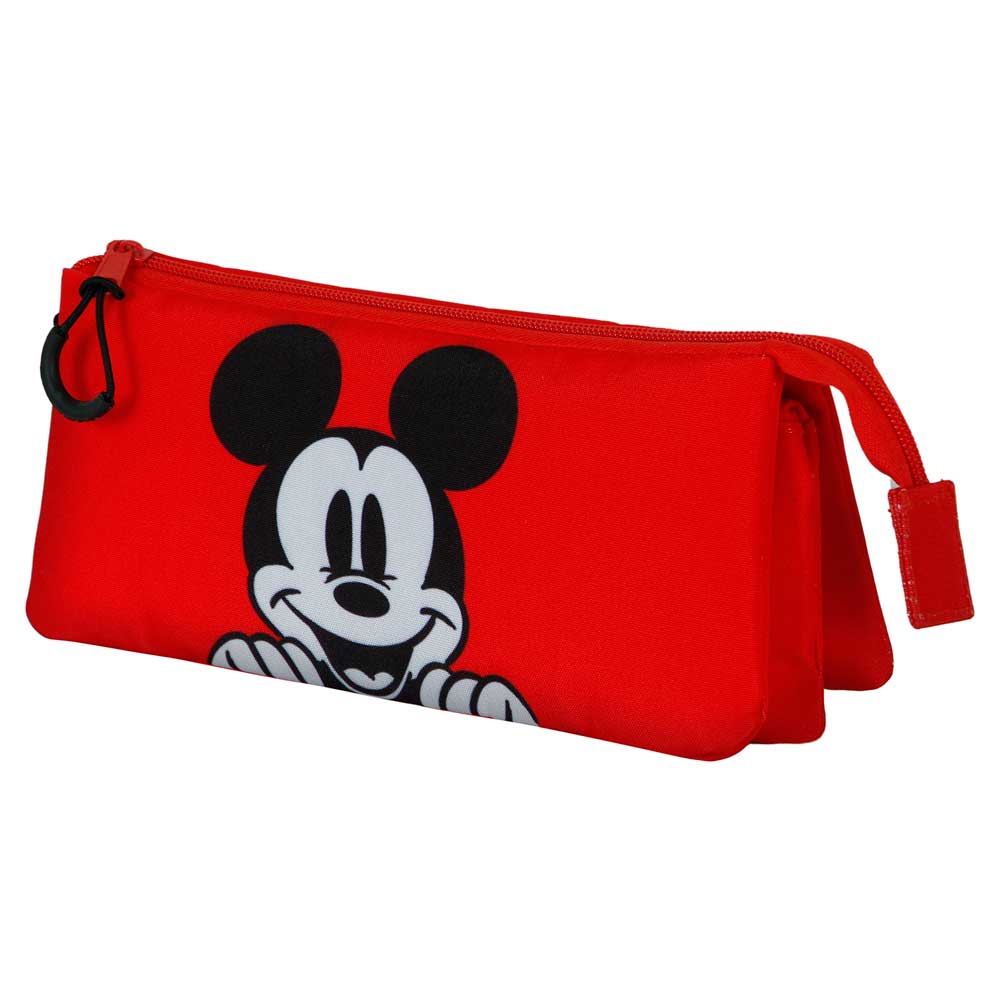 Disney Mickey Mouse Red-Estuche Portatodo Triple, Rojo - Imagen 2
