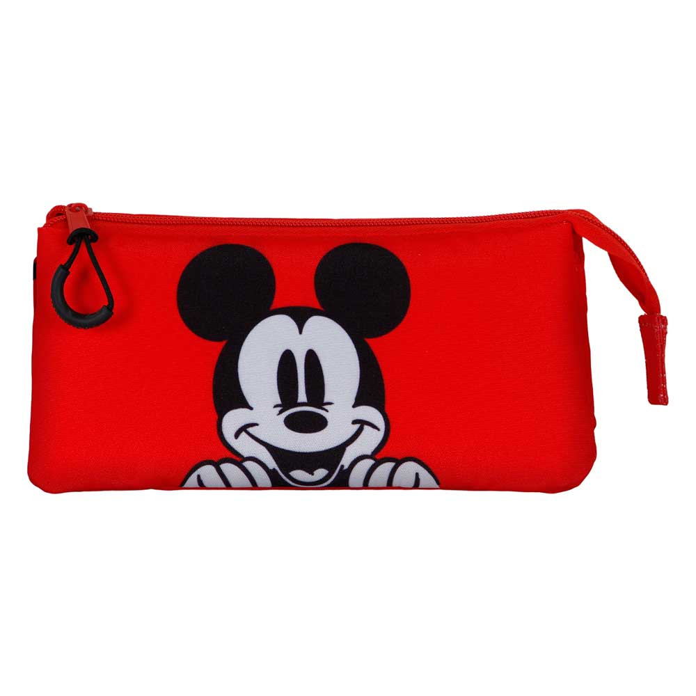 Disney Mickey Mouse Red-Estuche Portatodo Triple, Rojo - Imagen 3