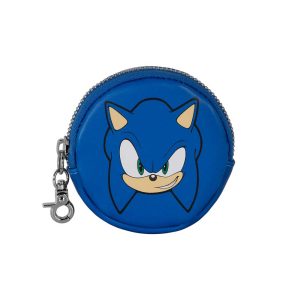 Sonic The Hedgehog Face-Monedero Cookie, Azul