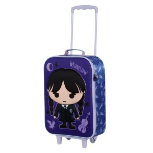 Wednesday Miércoles Chibi-Maleta Trolley Soft 3D, Lila