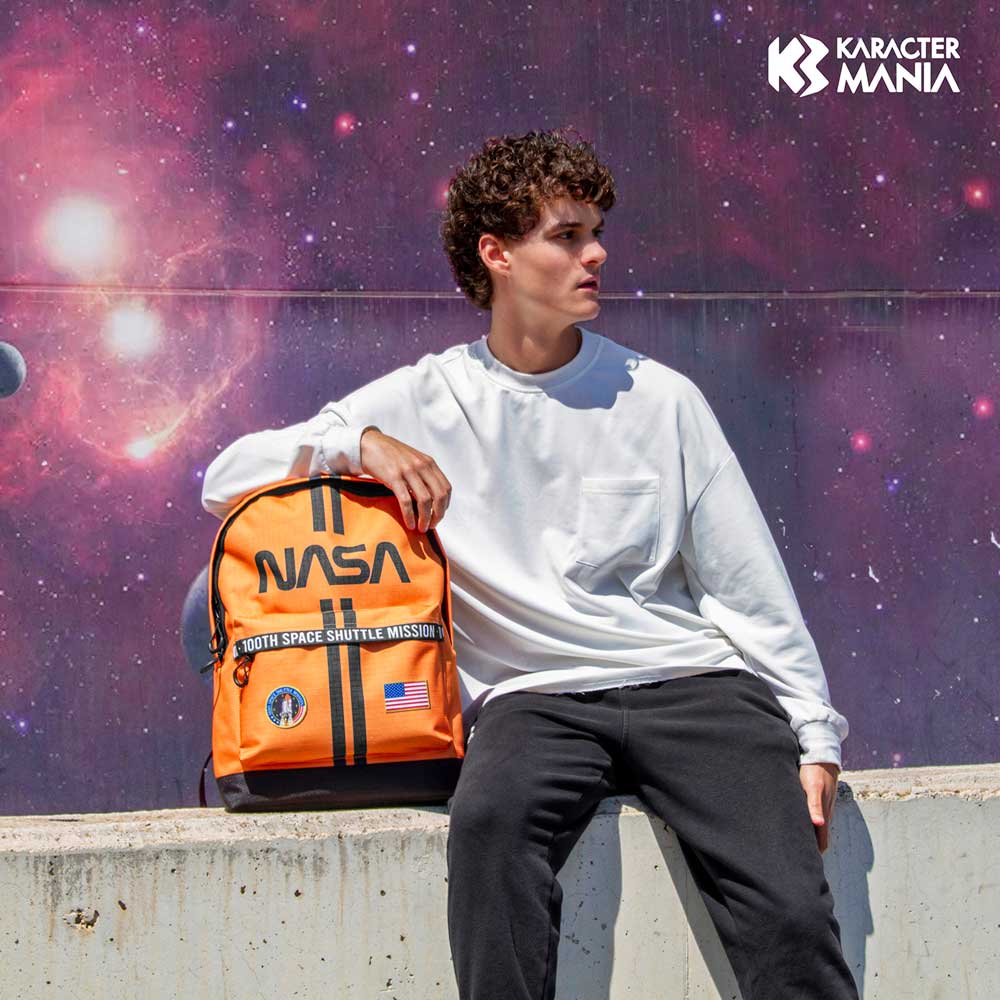 NASA Lines – Mochila Escolar HS FAN 2.2, Naranja | Licencia Oficial - Imagen 5
