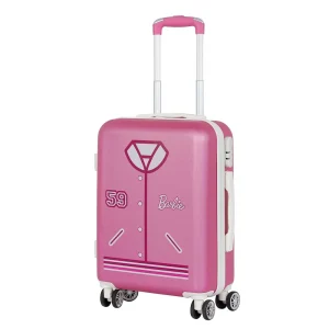Barbie Varsity-Maleta de Cabina ABS 4 Ruedas, Rosa
