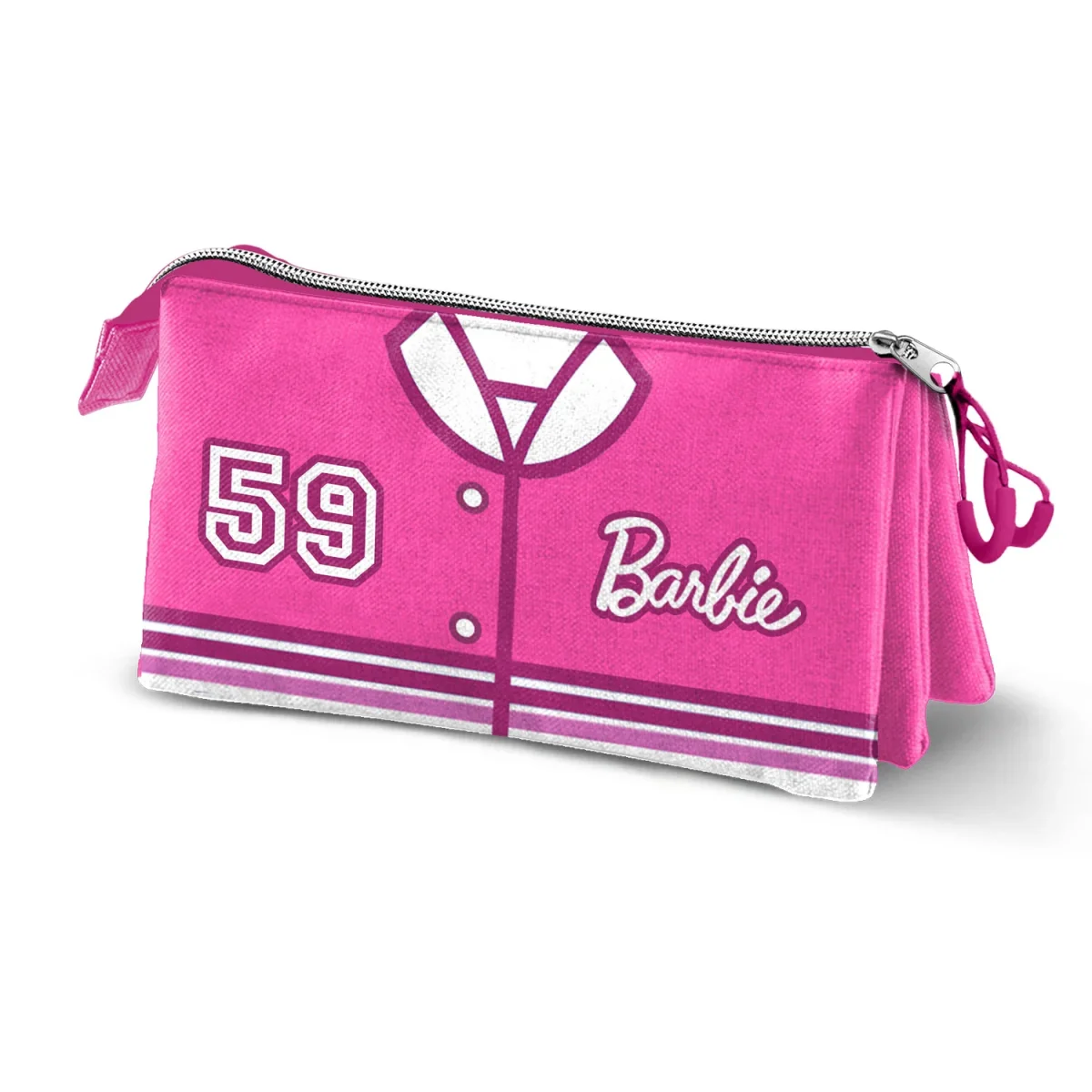 Barbie Varsity-Estuche Portatodo Triple, Rosa - Imagen 2