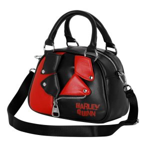 DC Comics Harley Quinn Jacket-Bolso Bowling Fashion, Negro