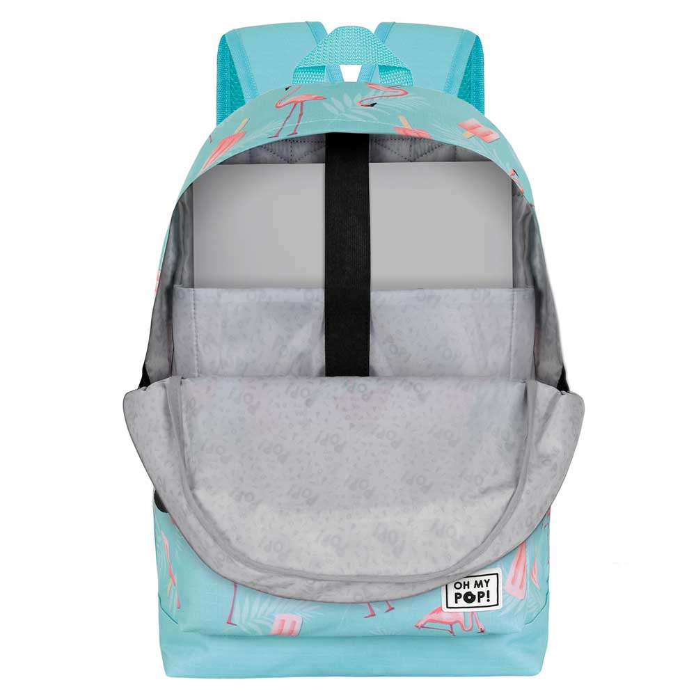Oh My Pop! Ice Flamingo-Mochila HS FAN 2.2, Turquesa - Imagen 5