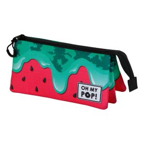 Oh My Pop! Melty Melon-Estuche Portatodo Triple, Verde