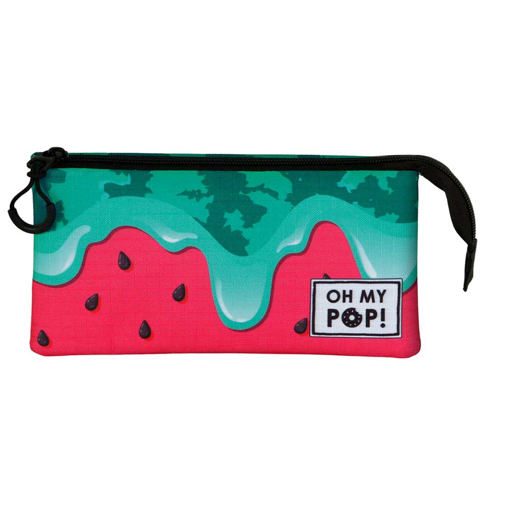 Oh My Pop! Melty Melon-Estuche Portatodo Triple, Verde - Imagen 3