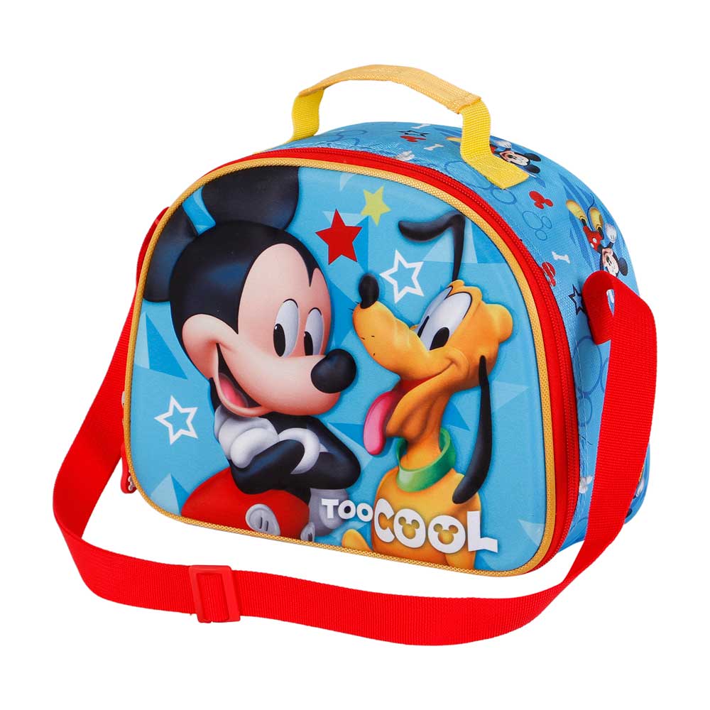 Disney Mickey Mouse Pal-Bolsa Portamerienda 3D, Azul - Imagen 2