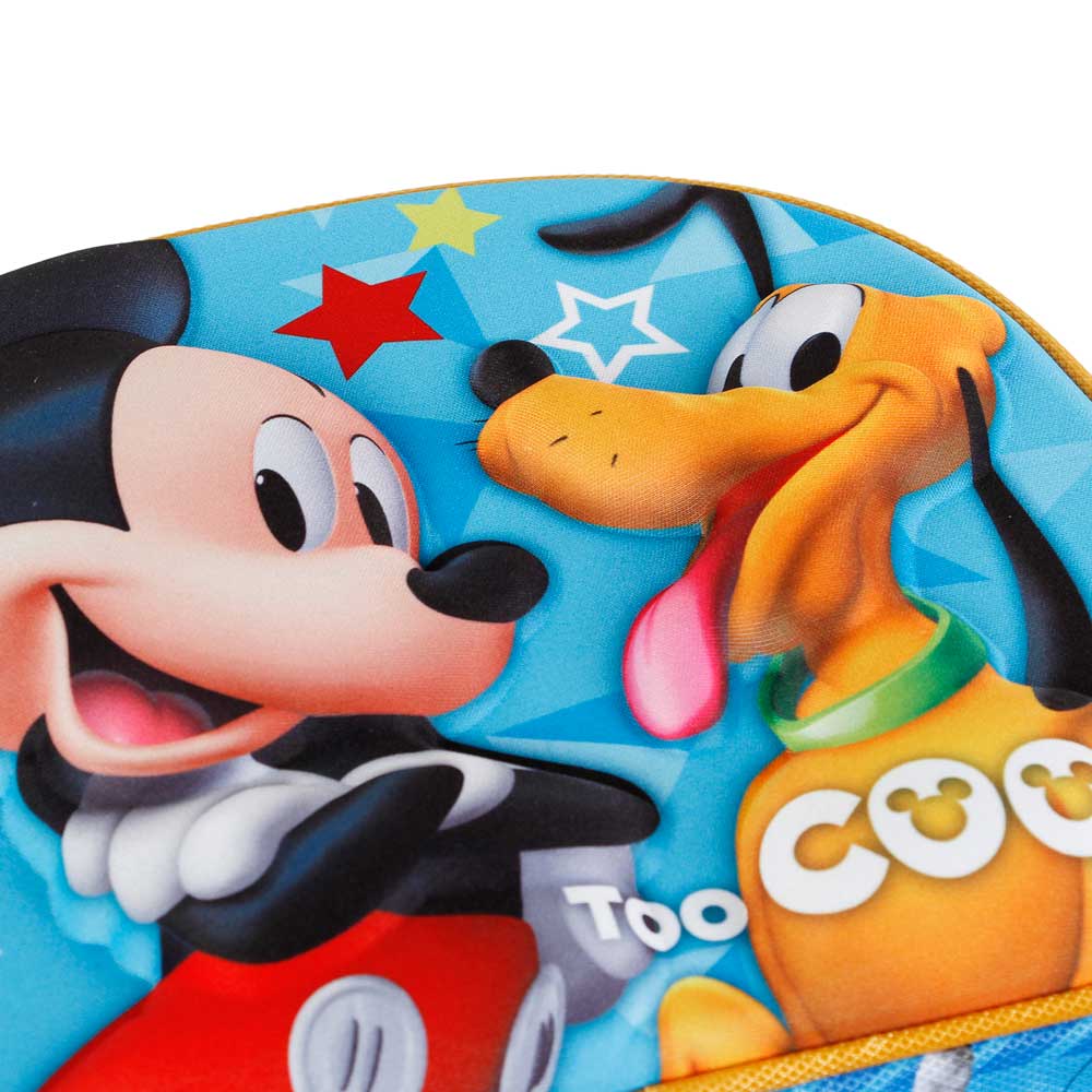 Disney Mickey Mouse Pal-Bolsa Portamerienda 3D, Azul - Imagen 5