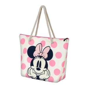 Disney Minnie Mouse Dots-Bolsa de Playa Soleil, Rosa