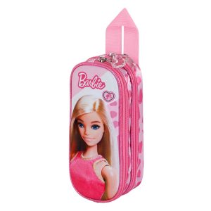 Barbie Fashion-Estuche Portatodo 3D Doble, Rosa