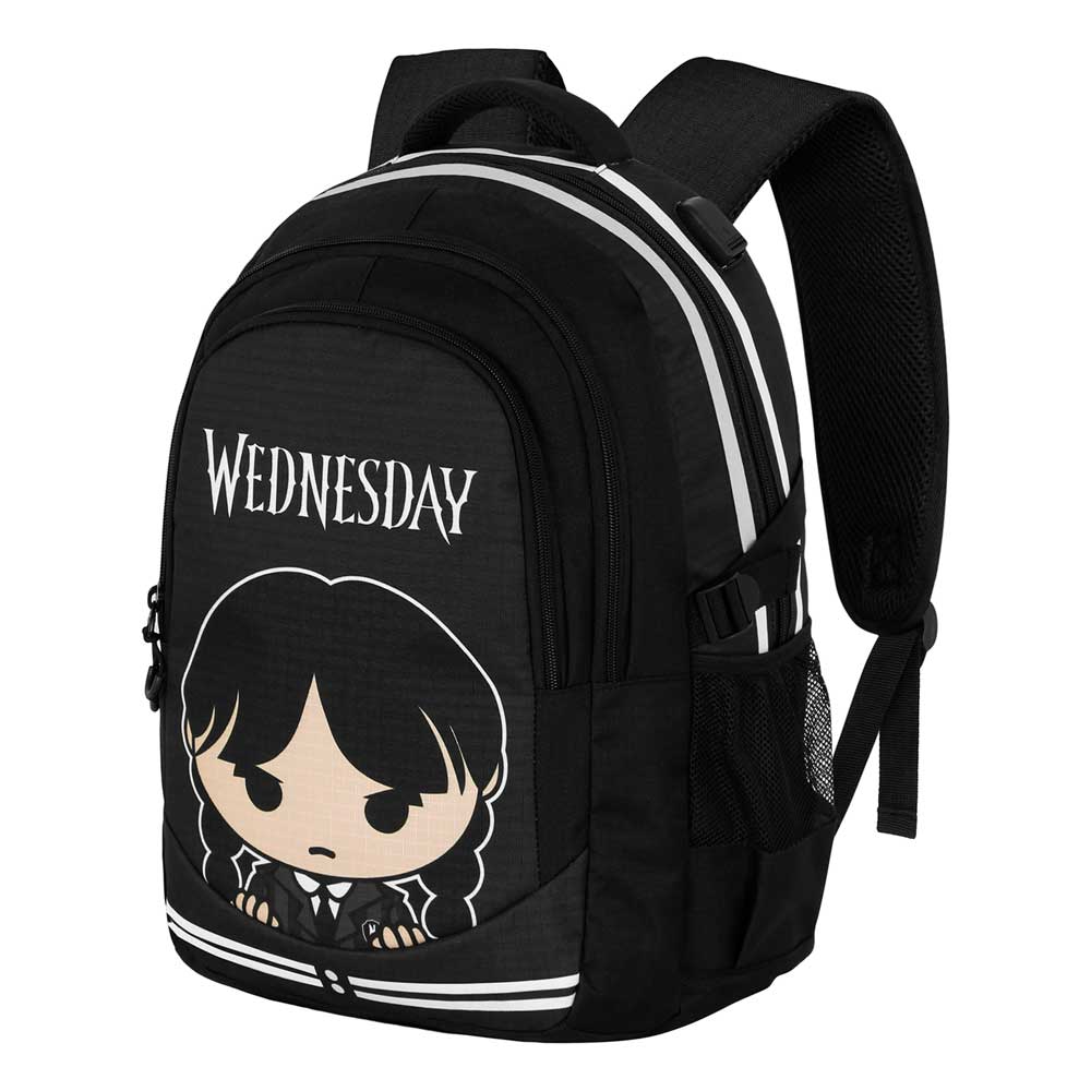 Wednesday Miércoles Cute-Mochila Running PLUS, Gris