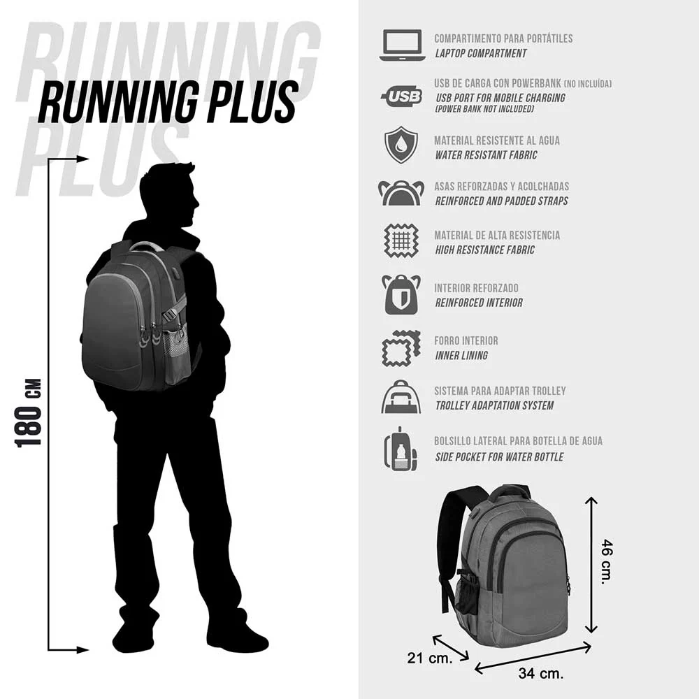 Disney Los Descendientes Wickedly-Mochila Running PLUS, Multicolor - Imagen 5