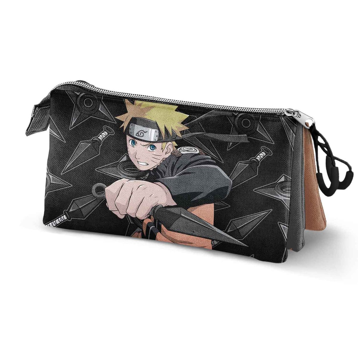 Naruto Weapons-Estuche Portatodo Triple, Negro - Imagen 2