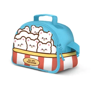 Oh My Pop! Popcorn-Bolsa Portamerienda Thermal Lunch Bag, Azul
