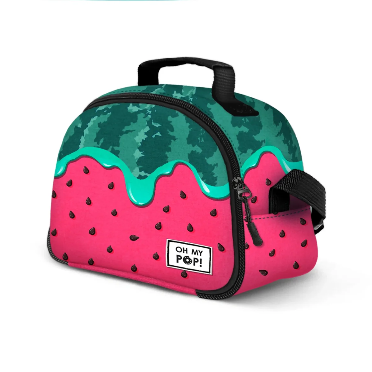 Oh My Pop! Melty Melon-Bolsa Portamerienda Thermal Lunch Bag, Verde