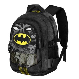 DC Comics Batman Caped-Mochila Running PLUS, Negro