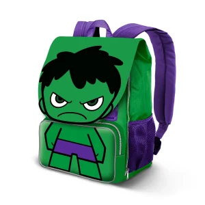 Marvel Hulk Angry-Mochila Pequeña Expandible EXP, Verde