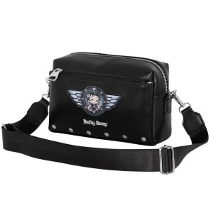 Betty Boop Motor Love-Bolso Bandolera Fashion, Negro