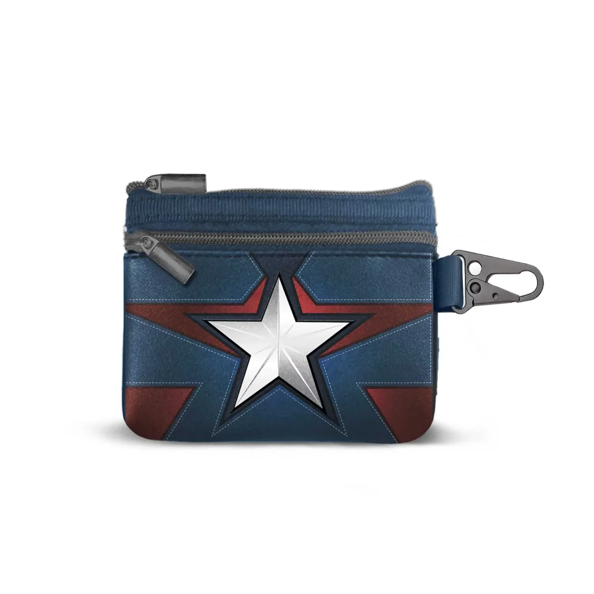 Marvel Capitán América Star-Monedero Slim PU, Azul - Imagen 2