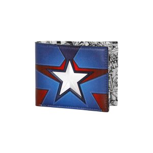 Marvel Capitán América Courage-Billetero de Hombre, Azul