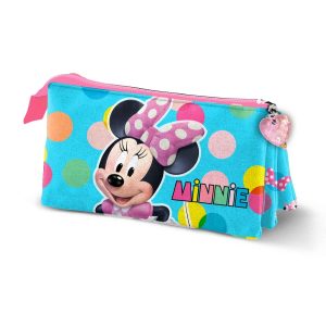 Disney Minnie Mouse Fancy-Estuche Portatodo Triple, Azul