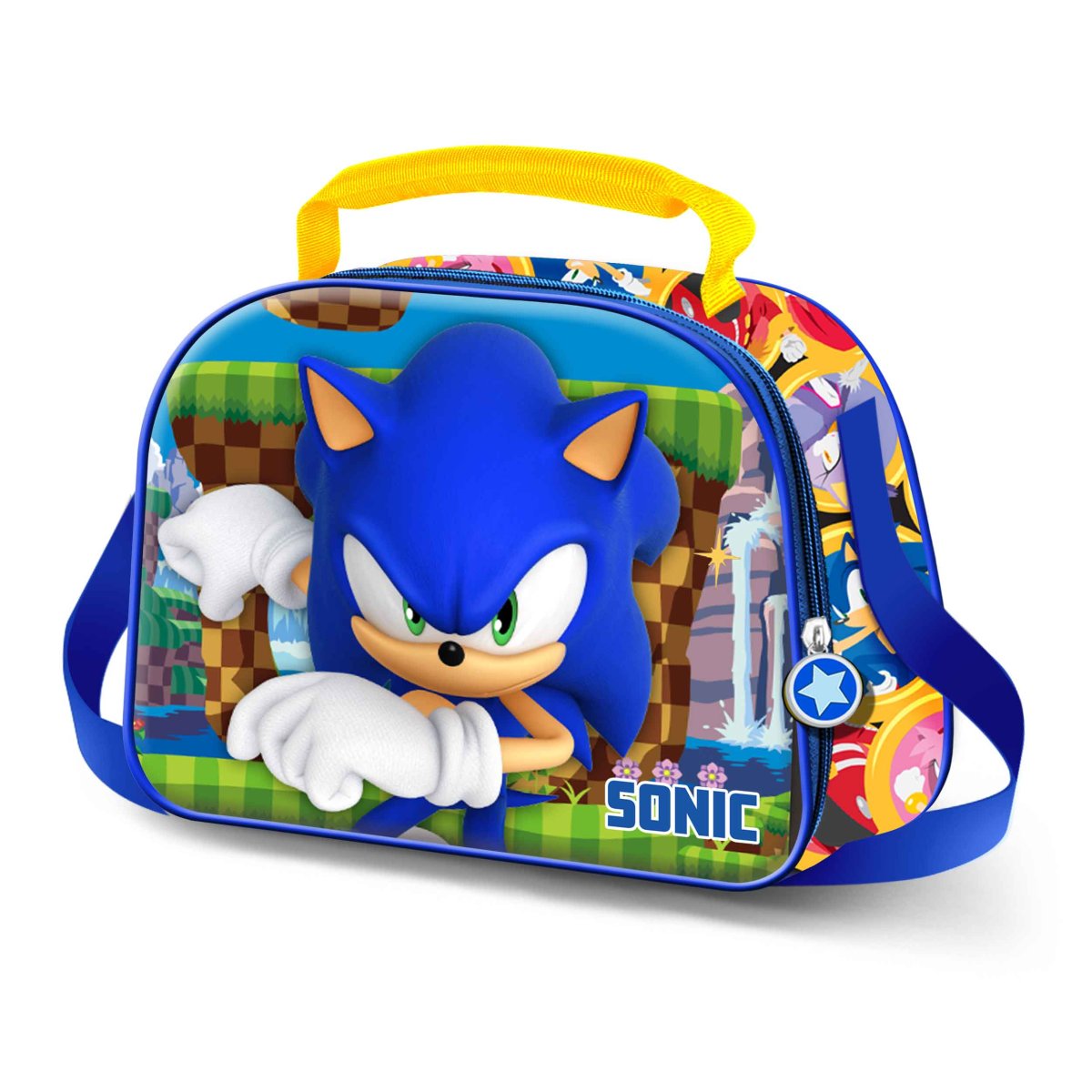 Sonic The Hedgehog Game-Bolsa Portamerienda 3D, Azul - Imagen 2