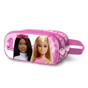 Barbie Fashionista-Estuche Portatodo 3D Doble, Rosa
