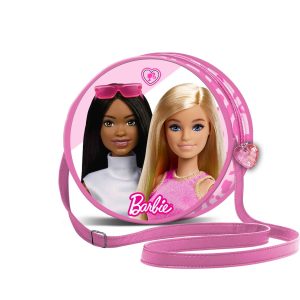 Barbie Fashionista-Bolso Bandolera Redondo, Rosa