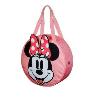 Disney Minnie Mouse Face-Bolsa de Playa Jumbo, Multicolor