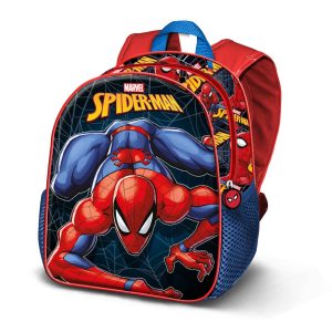 Marvel Spiderman Flow-Mochila 3D Pequeña, Rojo