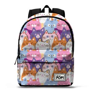 Oh My Pop! Kittens-Mochila HS FAN 2.2, Multicolor