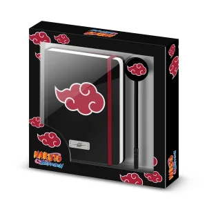 Naruto Clouds-Pack de Diario + Boligrafo, Negro